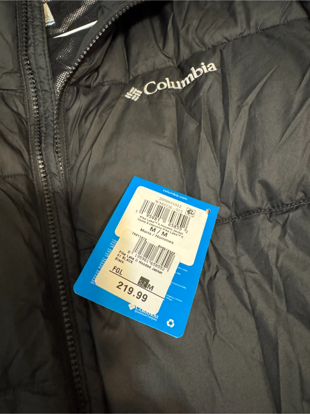 Columbia Pike Lake II Hooded Jacket - Black, Size Medium - photo 4