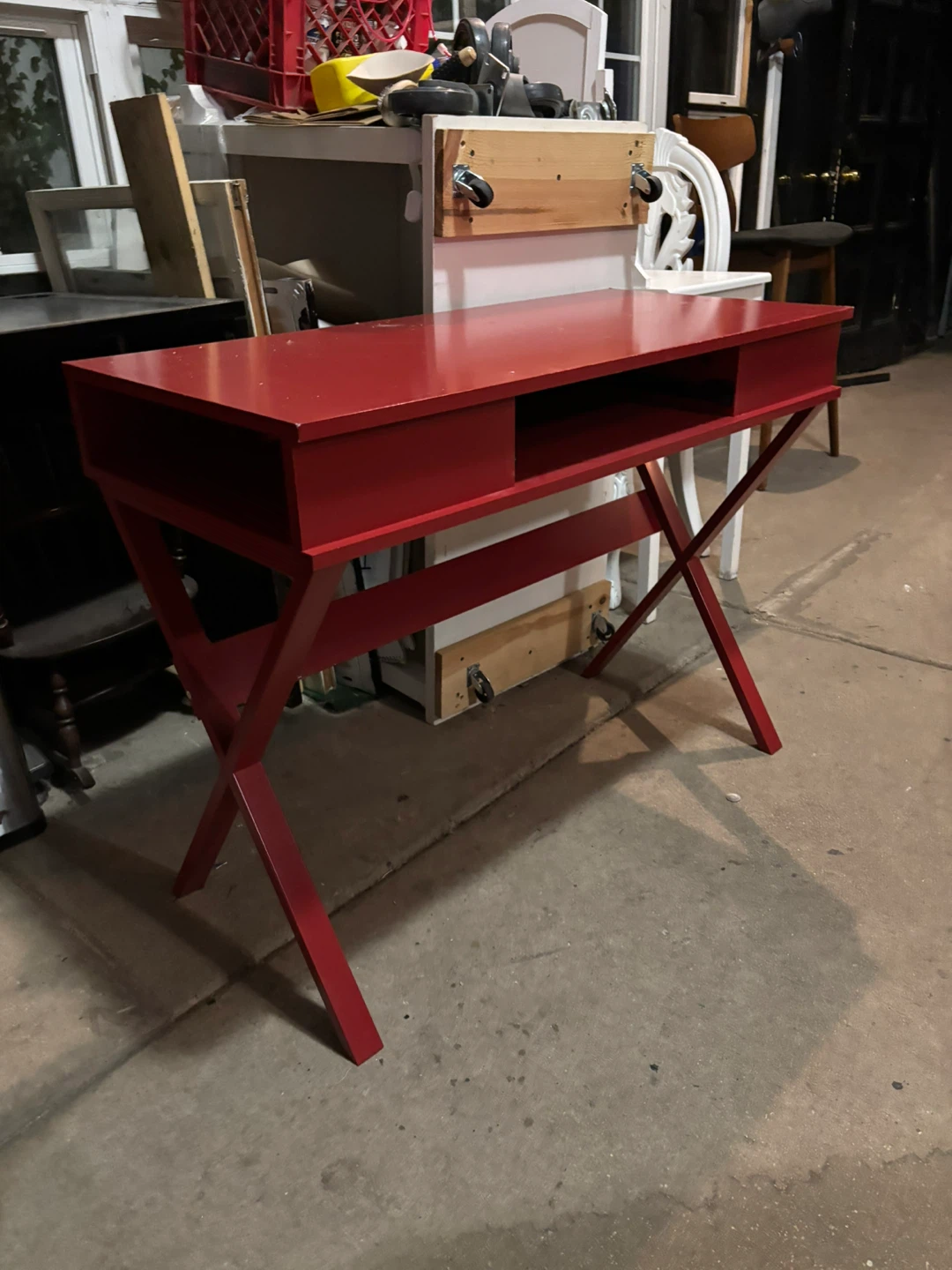 Nice Red X-Leg Writing Desk - photo 5