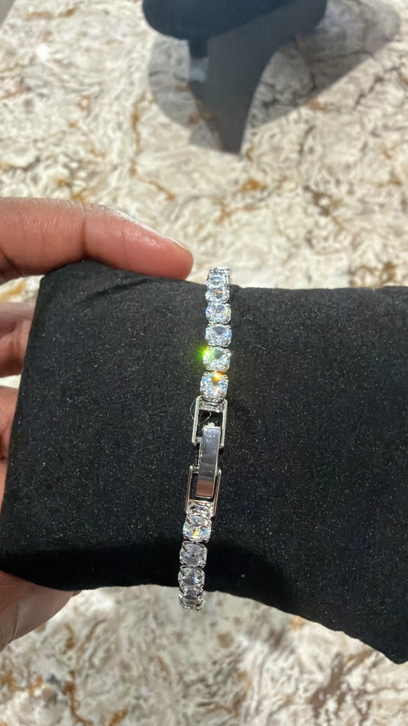 ✨ Silver Tennis Jewelry Set — Bracelet & Necklace - photo 3