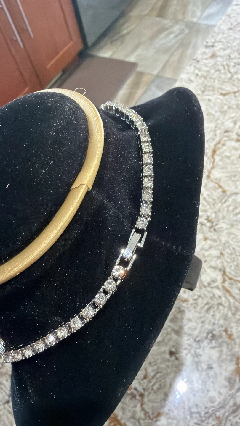 ✨ Silver Tennis Jewelry Set — Bracelet & Necklace - photo 4