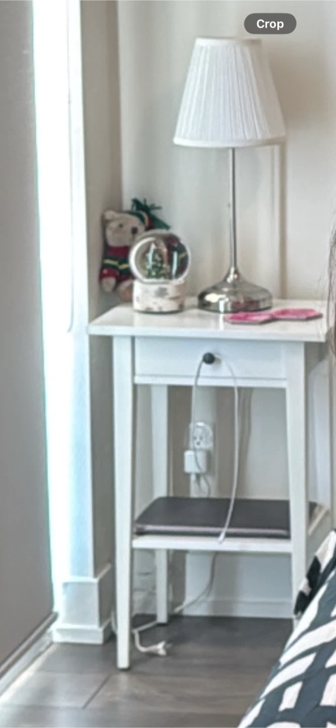 Ikea White bedside table