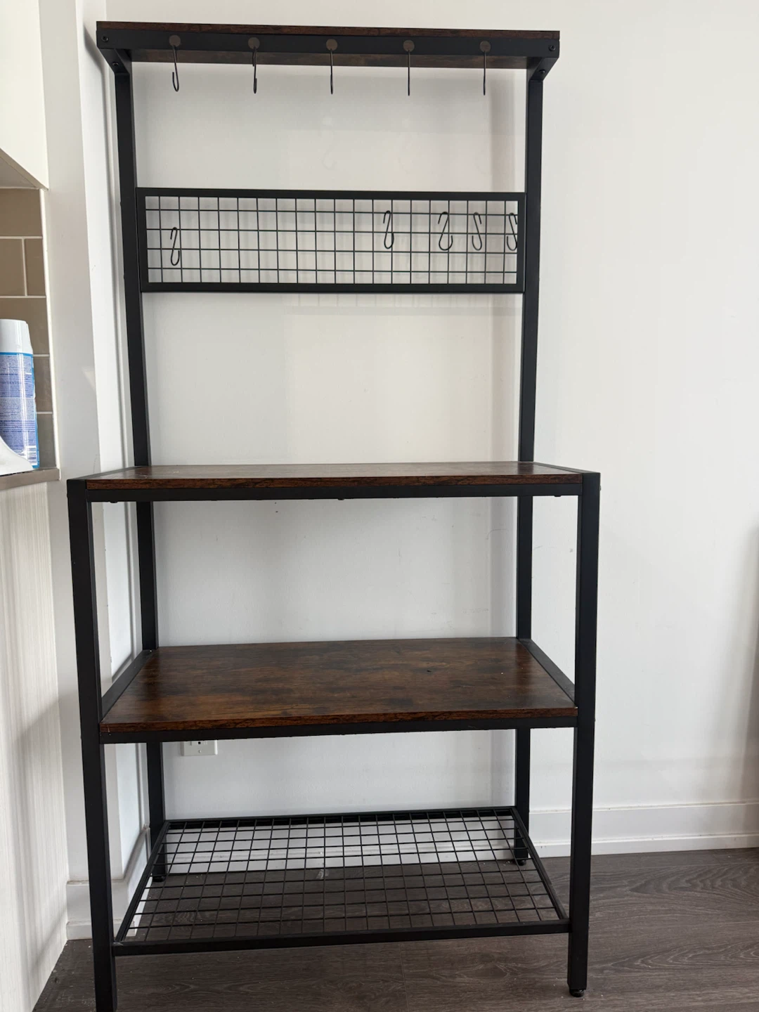 Kitchen Baker's Rack with Hooks