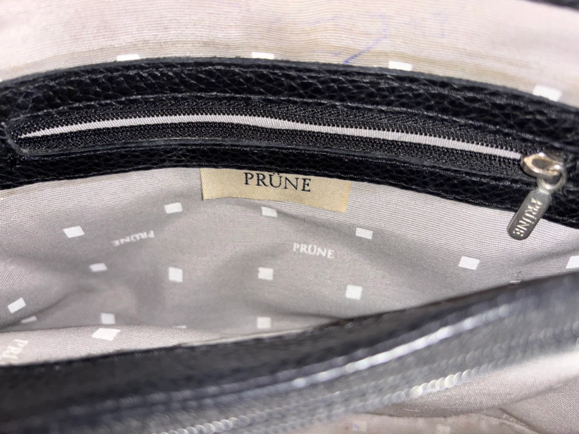 Black Leather PRUNE Handbag - photo 2