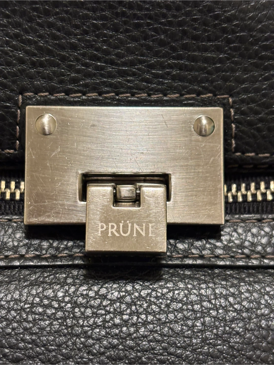 Black Leather PRUNE Handbag - photo 3
