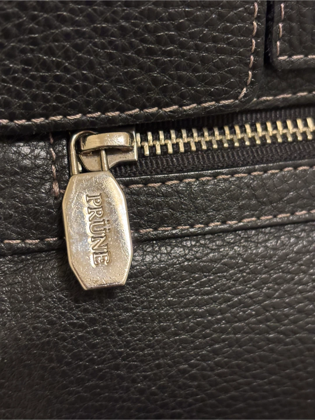 Black Leather PRUNE Handbag - photo 4