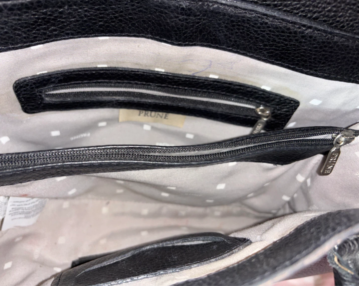 Black Leather PRUNE Handbag - photo 5
