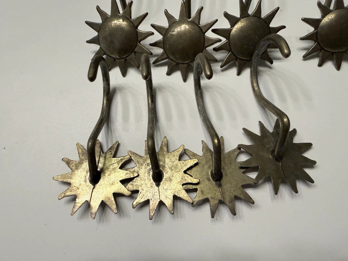 Sunburst Shower Curtain Hooks Set - 12 Pieces - photo 4