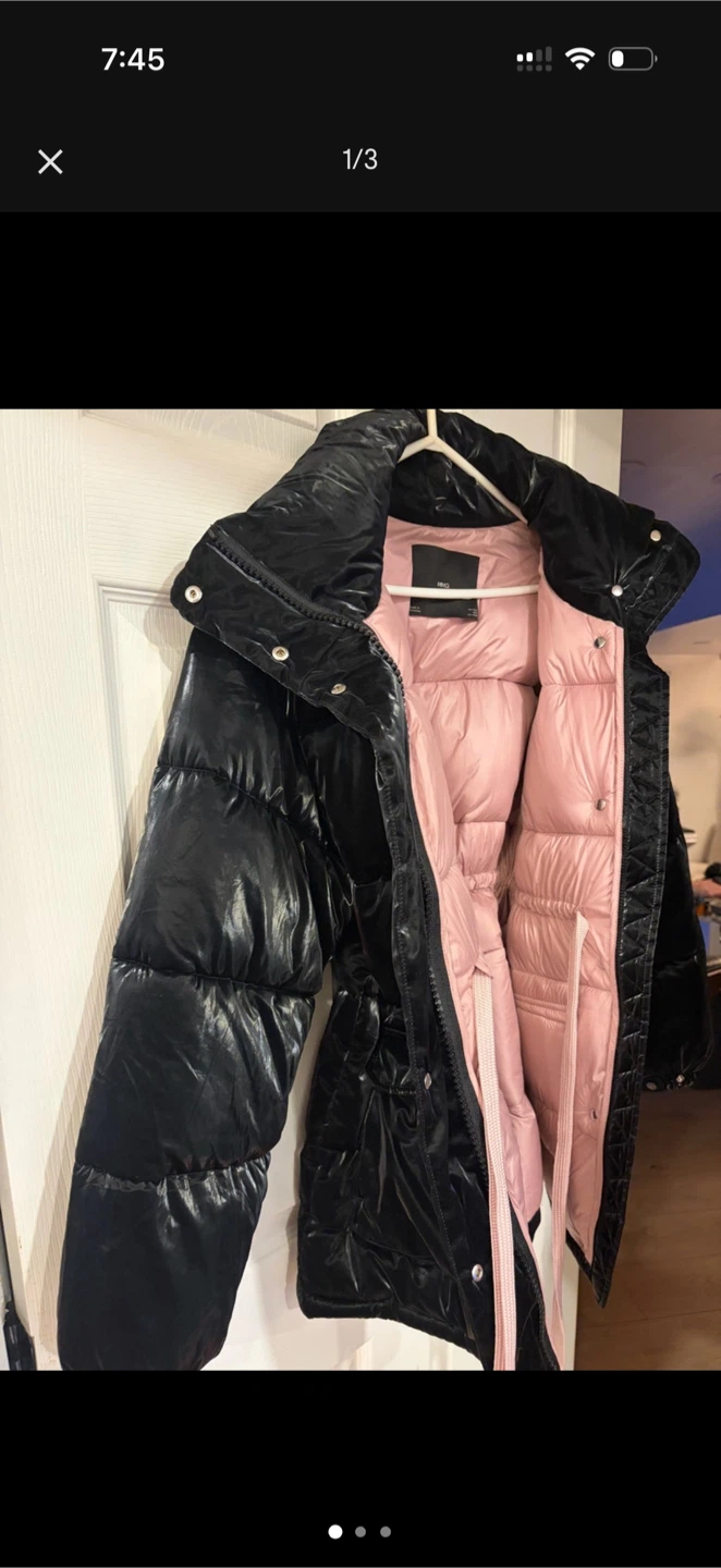 Mango Black Puffer Jacket