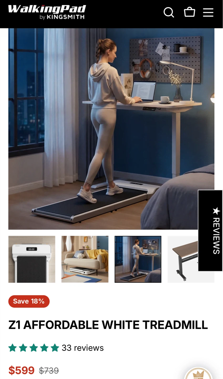KingSmith WalkingPad Z1 Treadmill