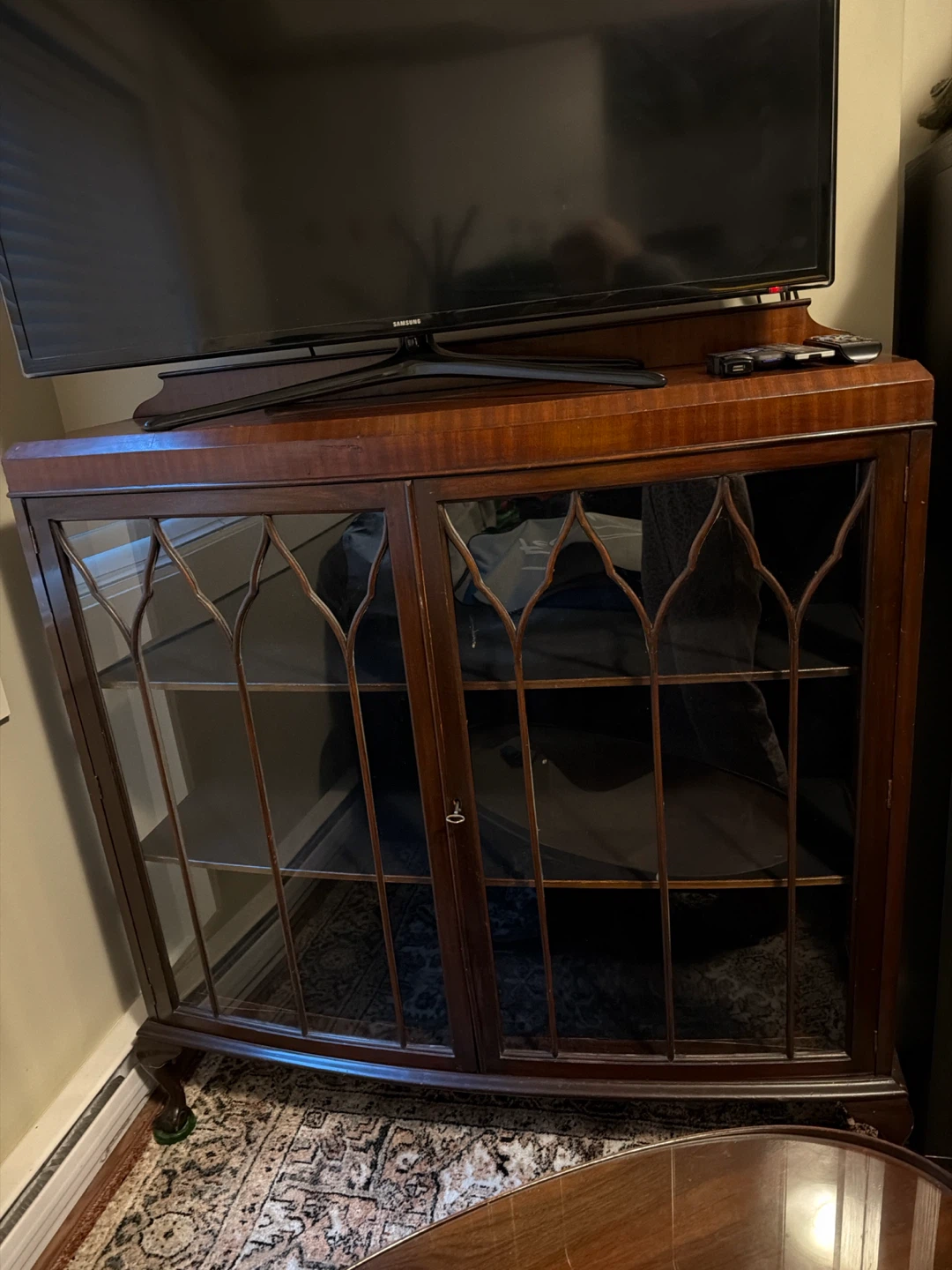 Vintage Mahogany Glass Display Cabinet