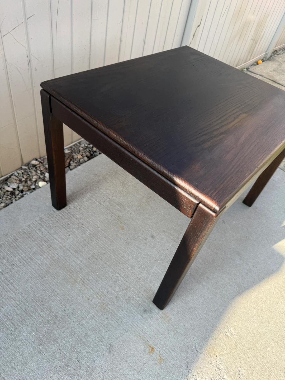 Vintage Dark Wood Side Table - photo 2