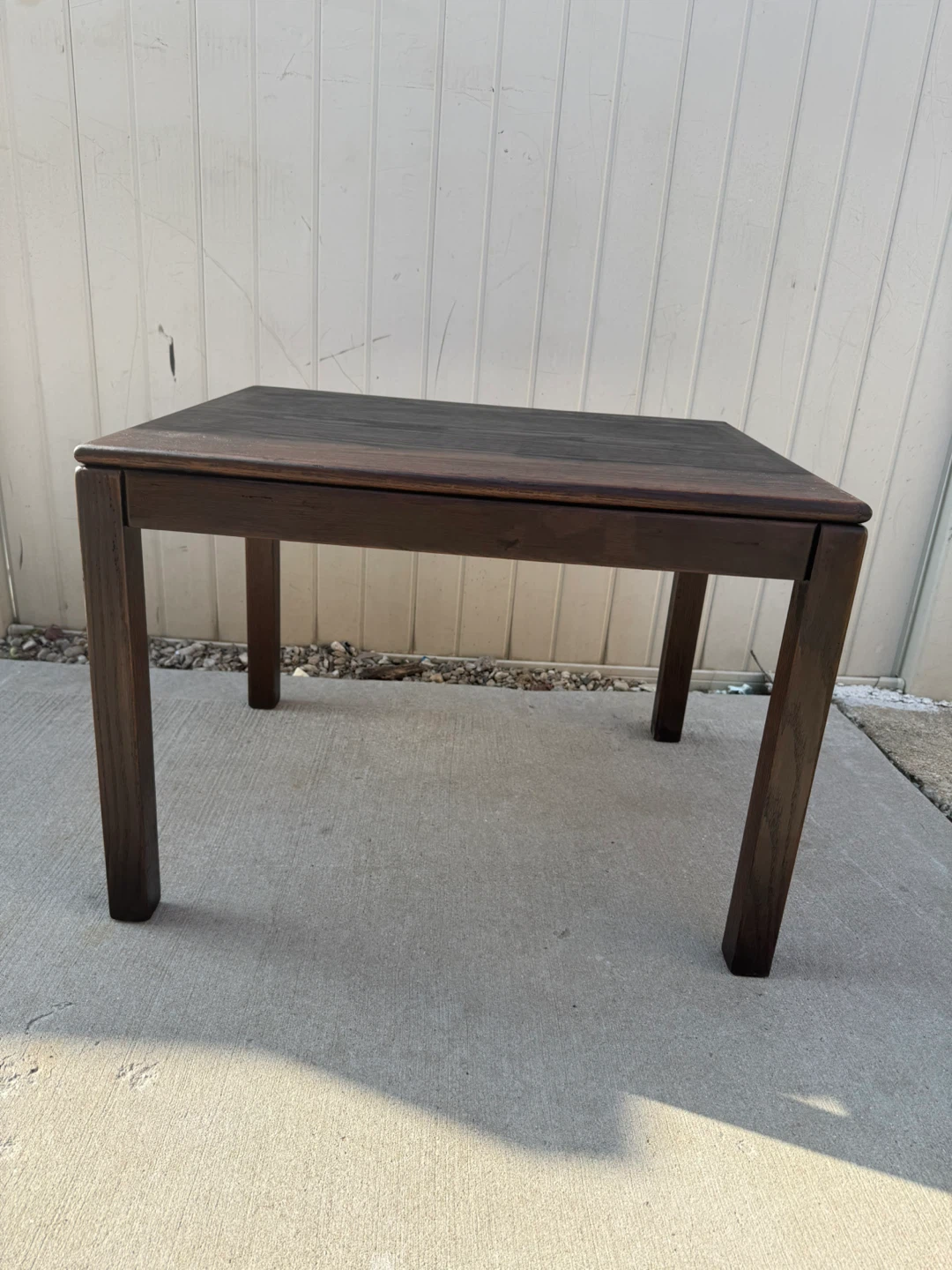 Vintage Dark Wood Side Table - photo 4