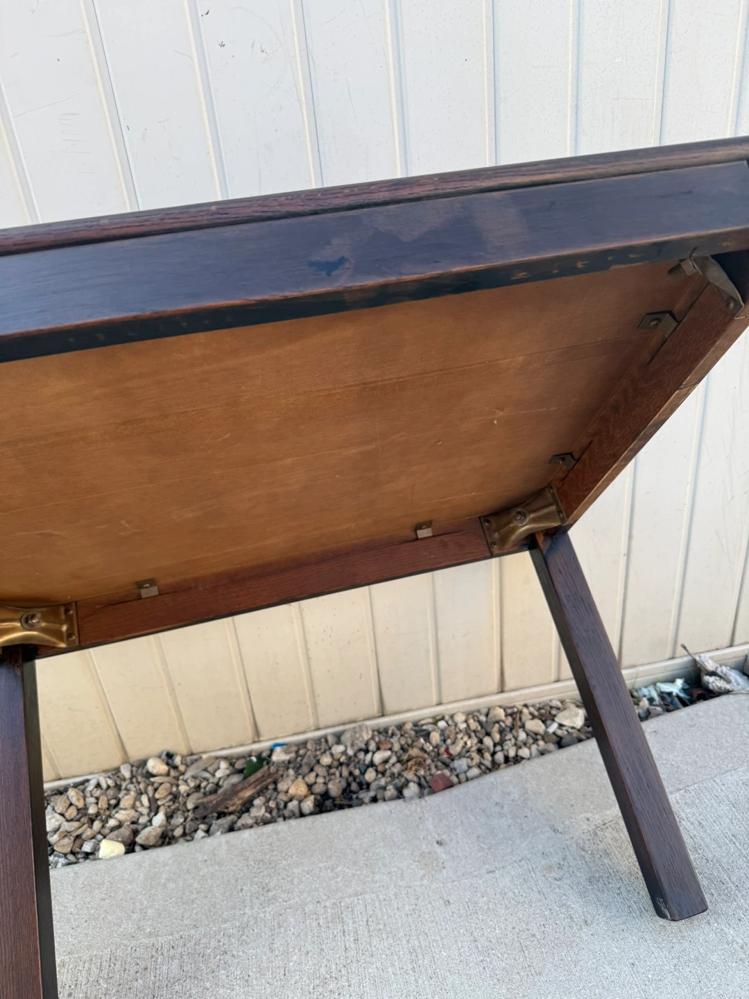 Vintage Dark Wood Side Table - photo 5