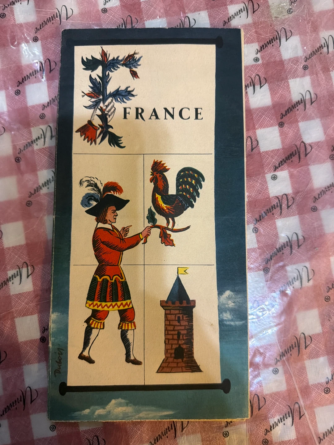Vintage France Themed Paper Bookmark