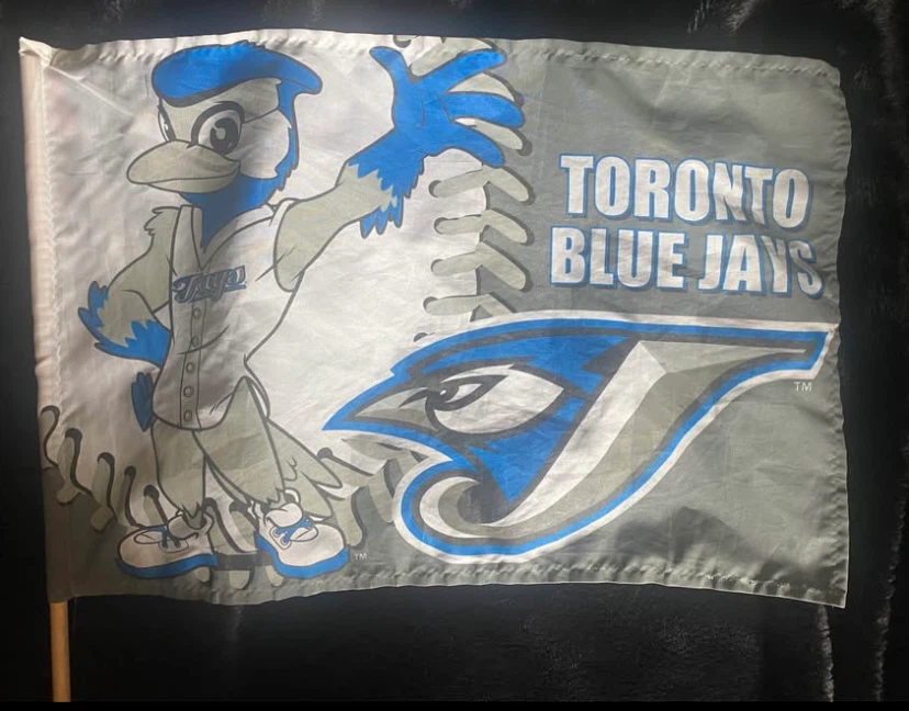 Vintage Toronto Blue Jays Hand Flag (2004–2011 "Angry Bird" Era)