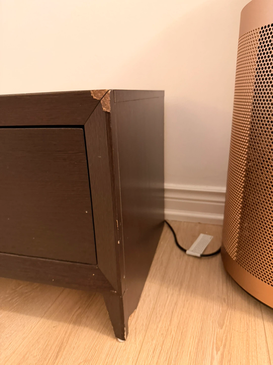 Dark Brown TV Stand with Drawers and Shelf - photo 3