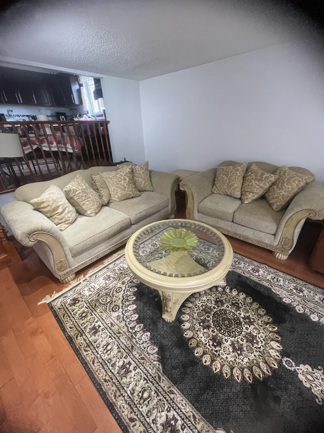 Ashley sofa set(love seat & 3-seater)& coffee table