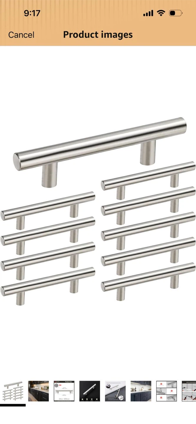 New-10-Piece Stainless Steel Cabinet Drawer Pulls