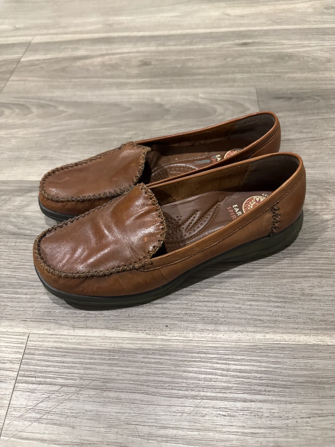 Earth Spirit Brown Leather Loafer Shoes - photo 4