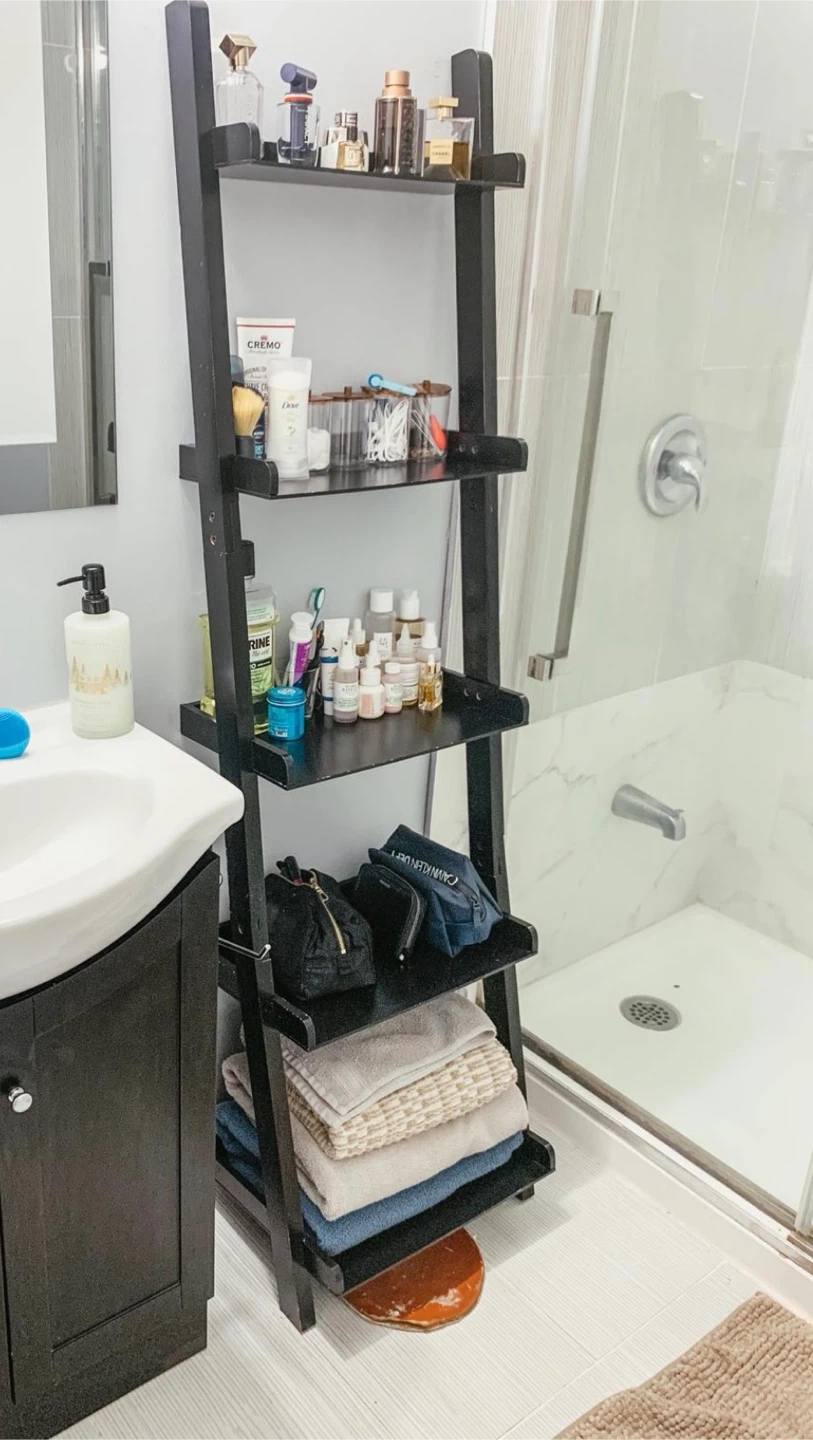 Black Ladder Shelf - 5 Tier