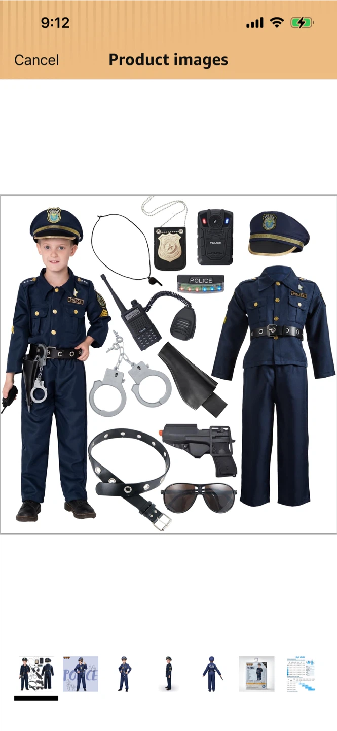New-Police Officer Costume for Kids