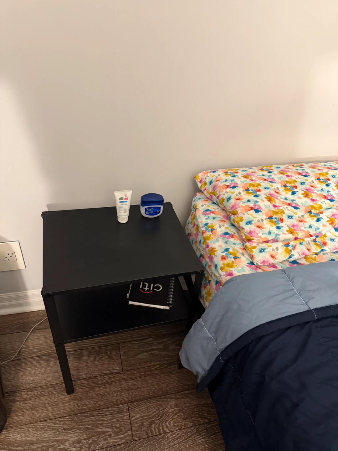 Black Metal Nightstand x 2