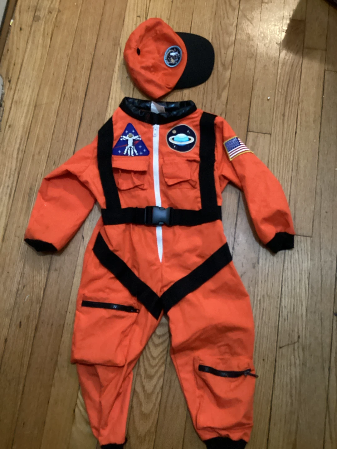 4T Kids Orange Astronaut Space Costume