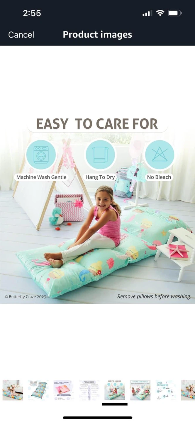 New-Butterfly Craze Mermaid Nap Mat