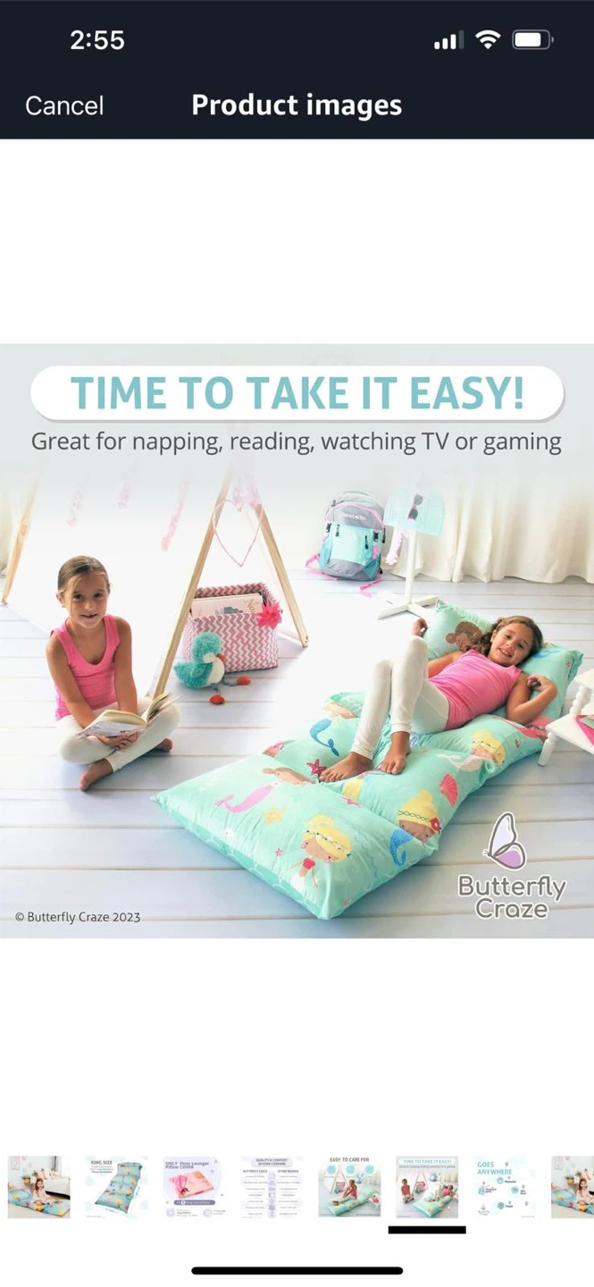 New-Butterfly Craze Mermaid Nap Mat - photo 2