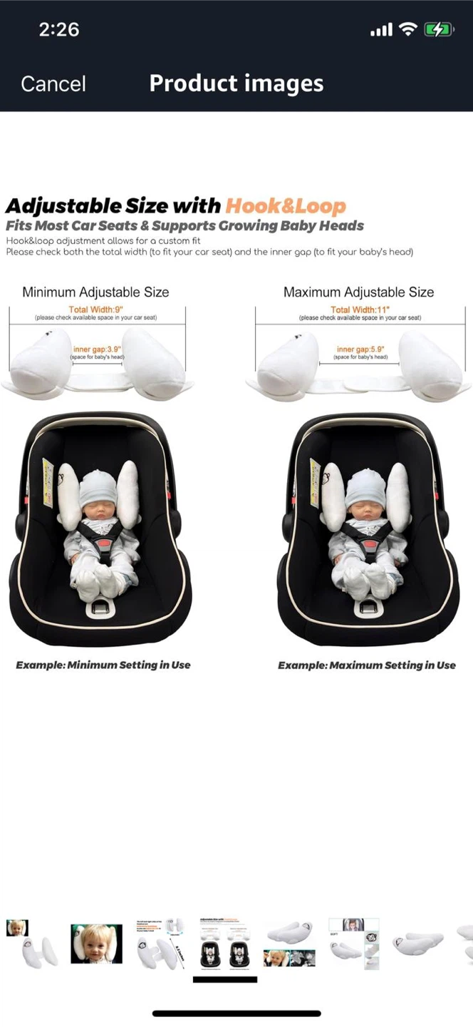 Brand New-Adjustable Baby Headrest for Car Seat - photo 5