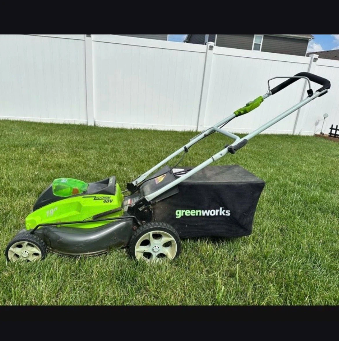 Cordless Electric Lawn Mower with 2 Batteries and Charger - photo 4