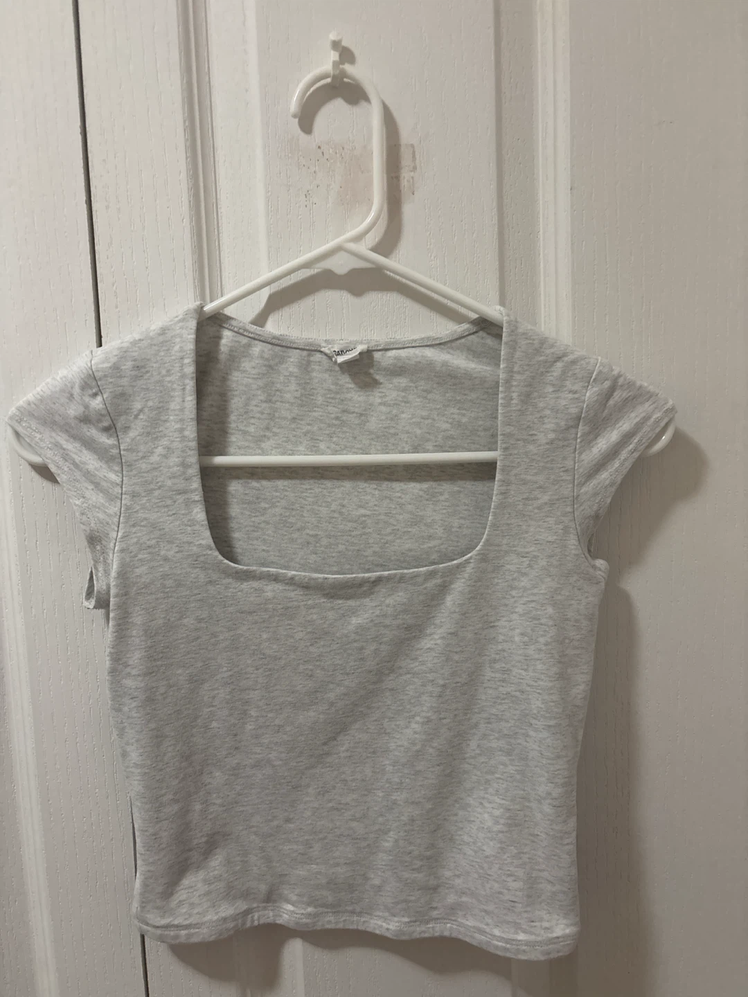 Garage Grey Square Neck Crop Top