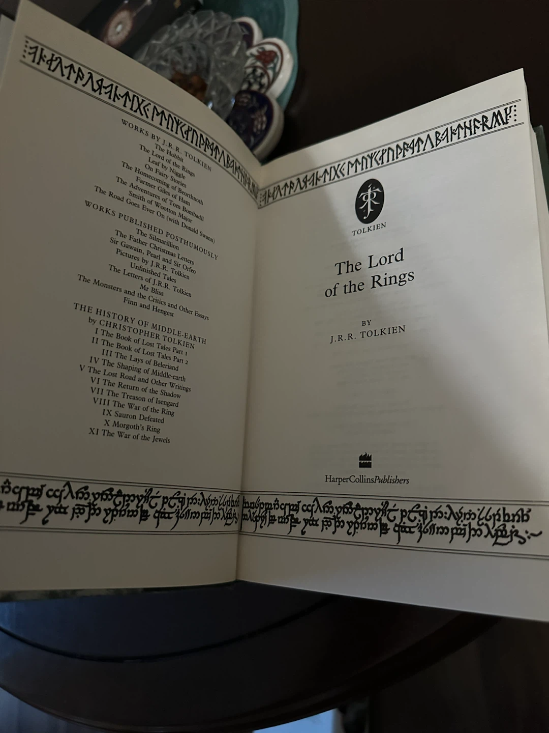 Lord of the Rings 1994 Hardcover HarperCollins JRR Tolkien Map - photo 5