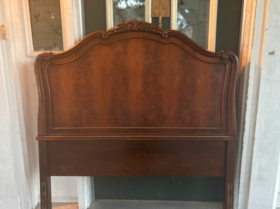 Vintage French Provincial Style Wood Headboard - photo 4