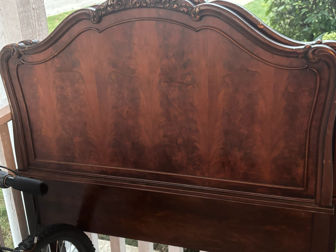 Vintage French Provincial Style Wood Headboard - photo 5