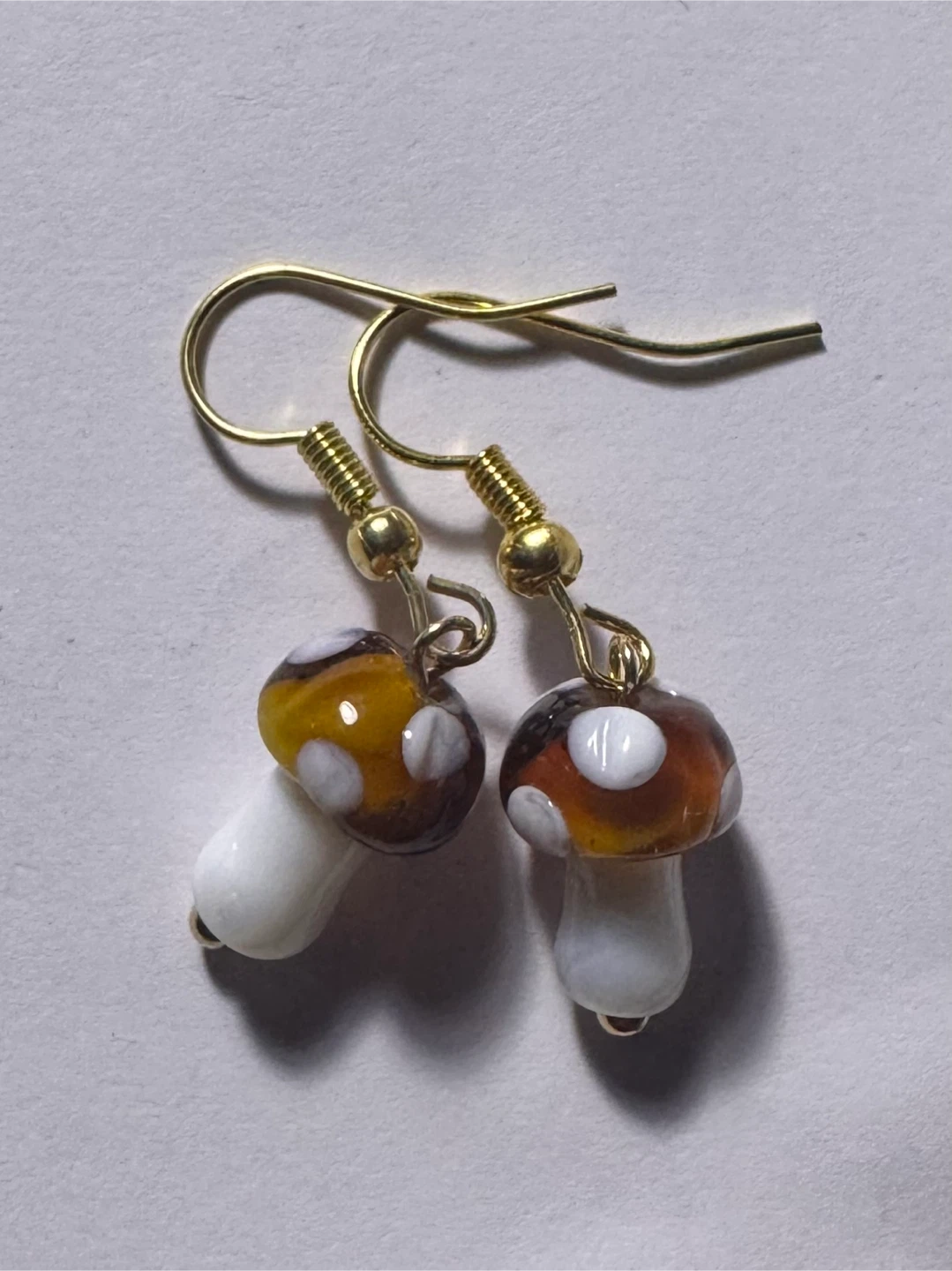Brown Mushroom Earrings