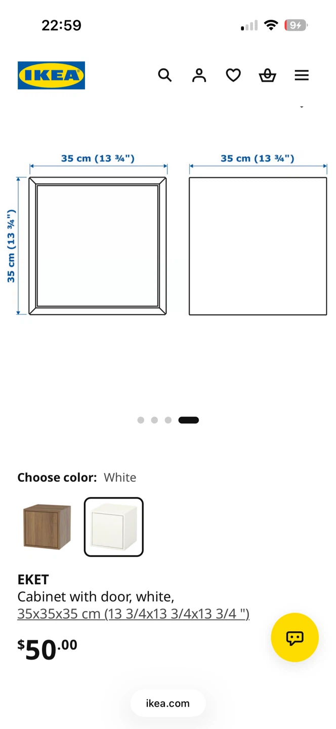 IKEA EKET Cabinet with door, white - photo 3