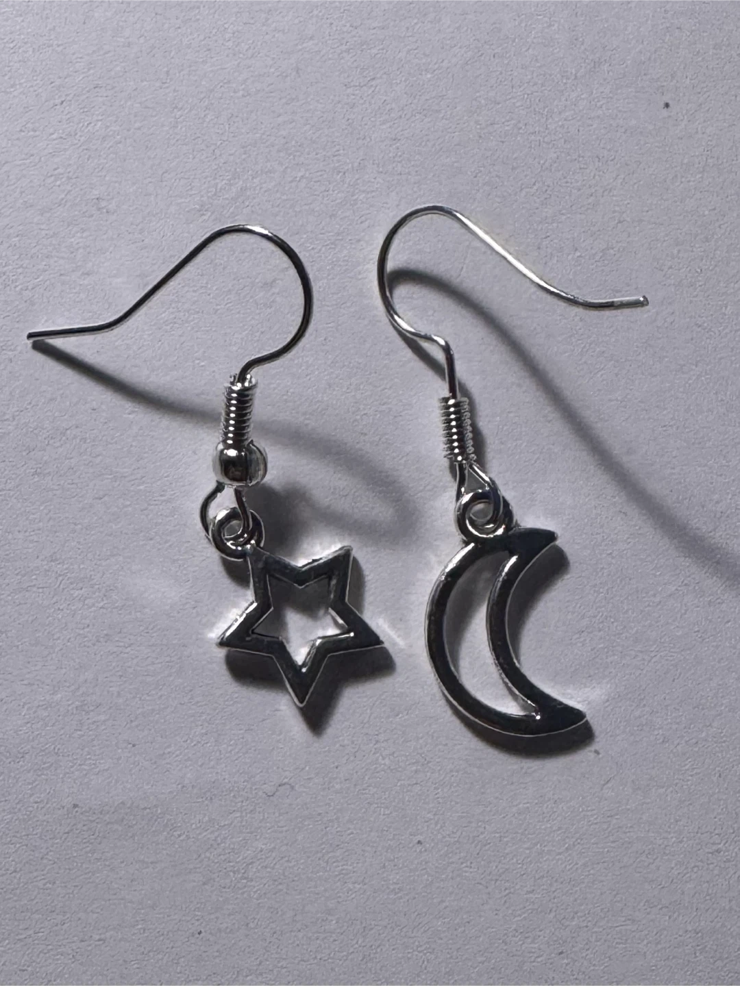 Star and Moon Dangle Earrings