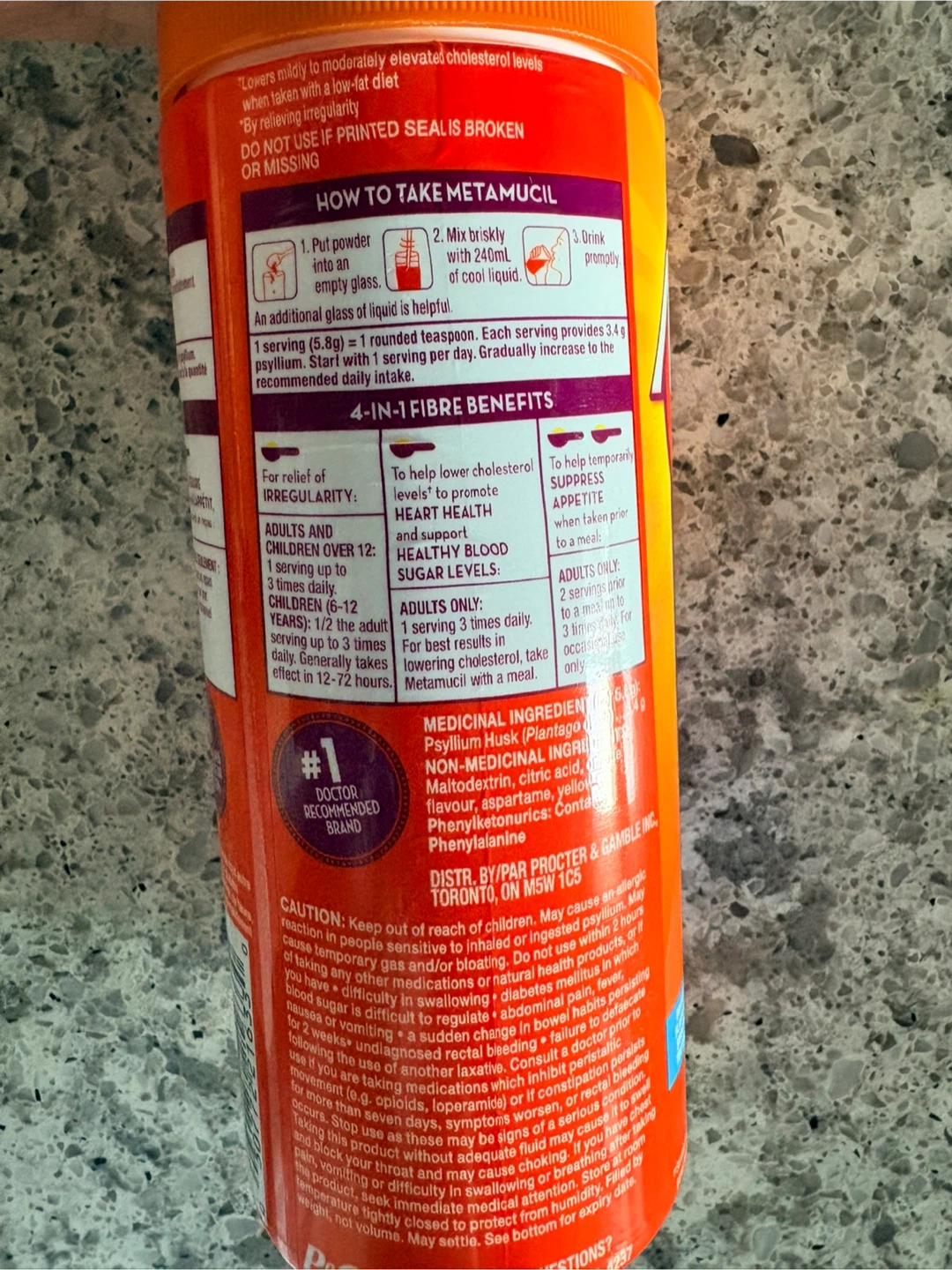 Metamucil 4-in-1 Fibre Sugar-Free 283g - photo 2