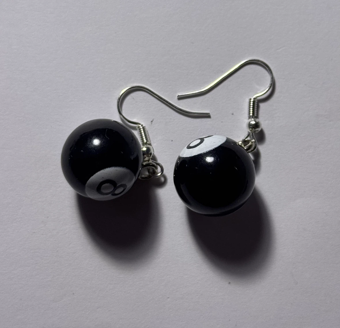 8 Ball Dangle Earrings