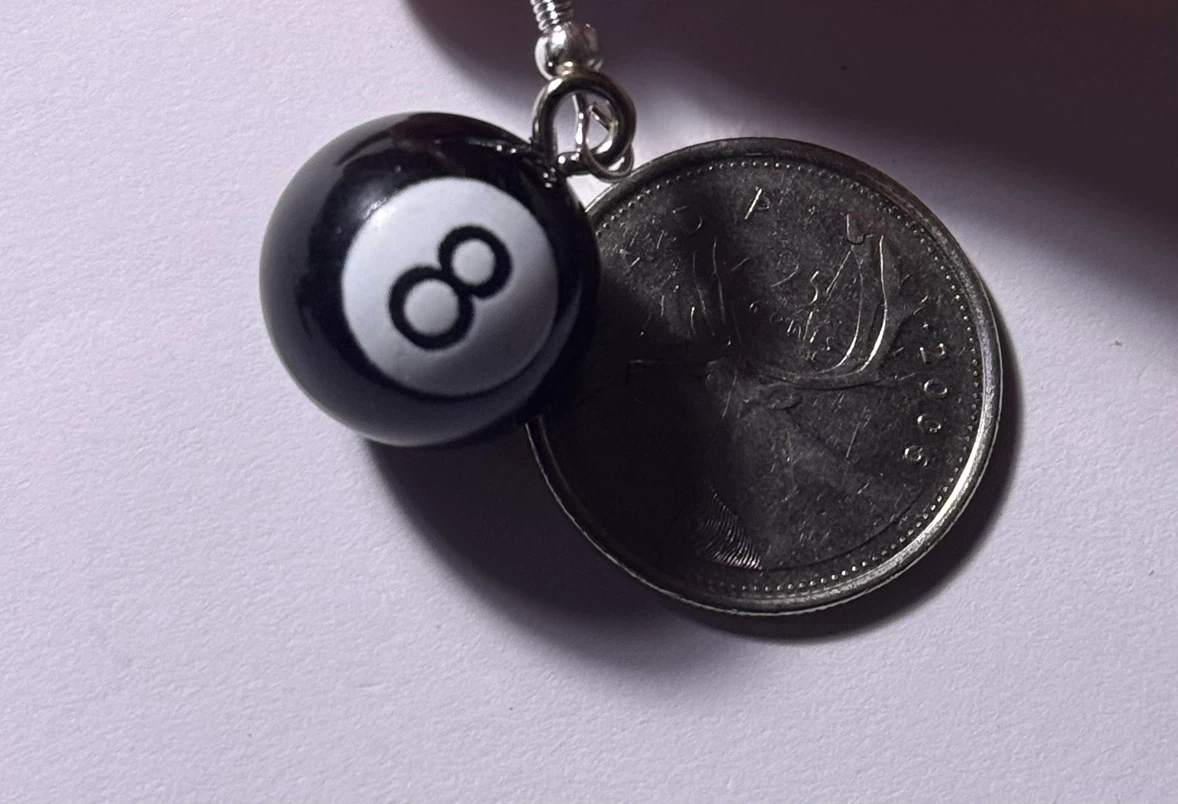 8 Ball Dangle Earrings - photo 2