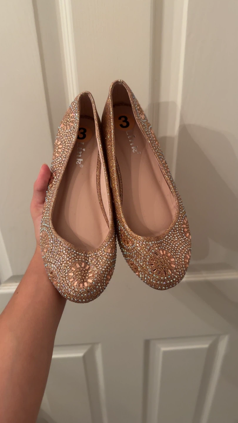 Rose gold Link new ballet flats