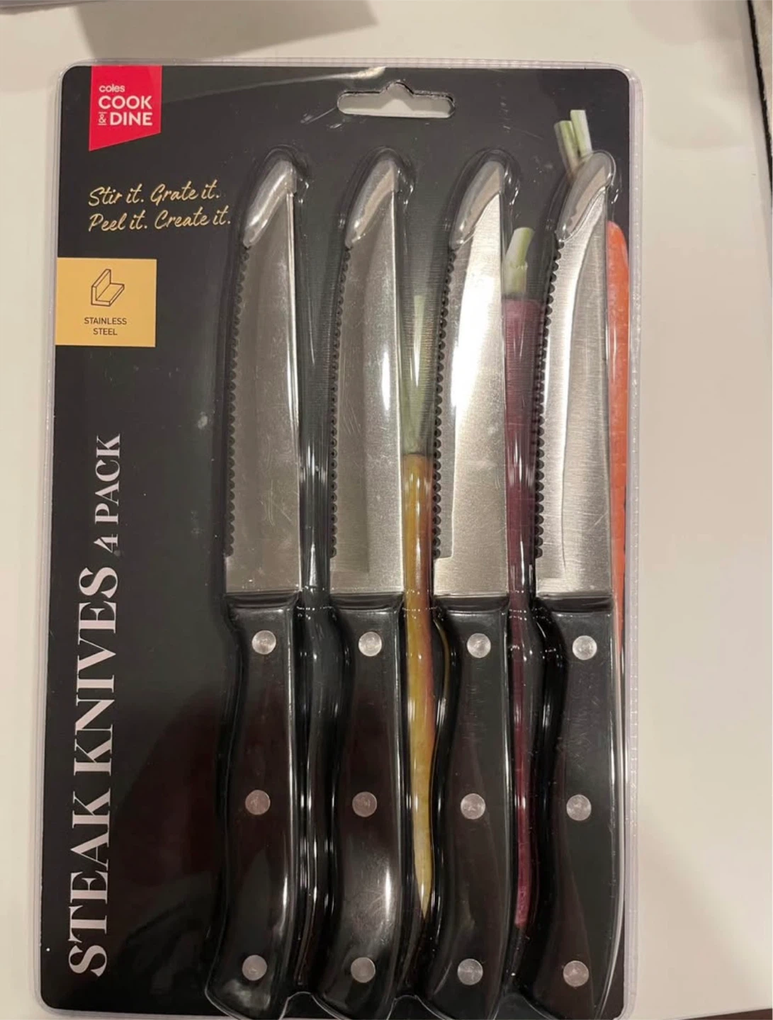 Coles Cook & Dine Steak Knives - 4 Pack