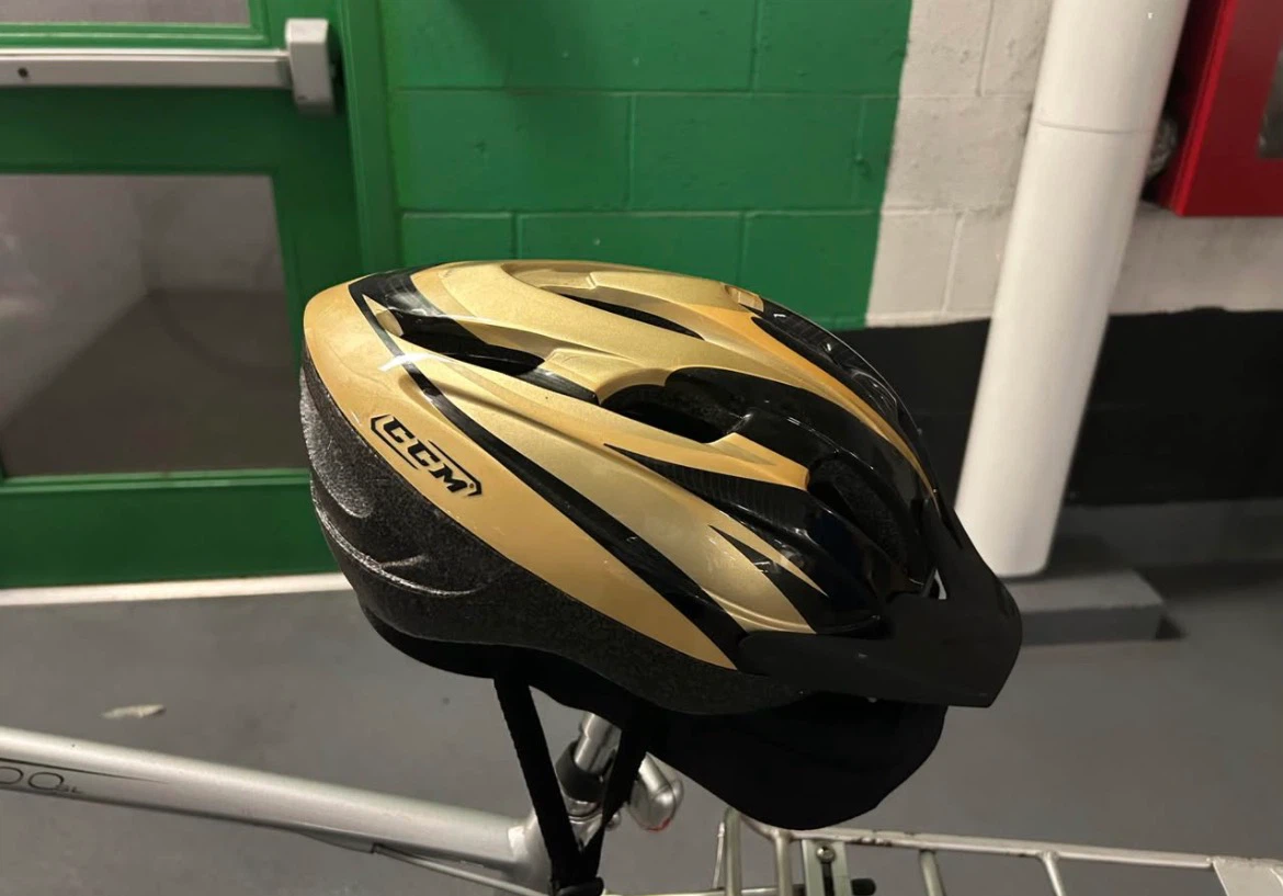 CCM Bicycle Helmet Gold and Black