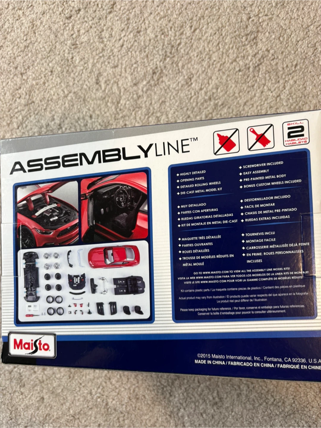 Maisto 2015 Ford Mustang GT Assembly Line Die-Cast Model Kit - photo 4