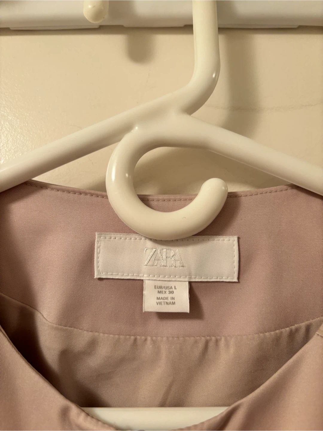 ZARA Light Pink Cropped Jacket with Puff Sleeves - photo 3