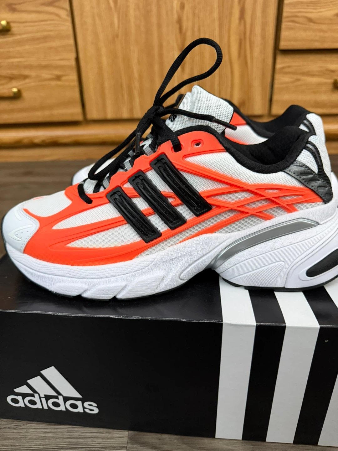 Adidas ADISTAR XLG 2.0 Running Shoes White/Orange Size 10 - photo 3