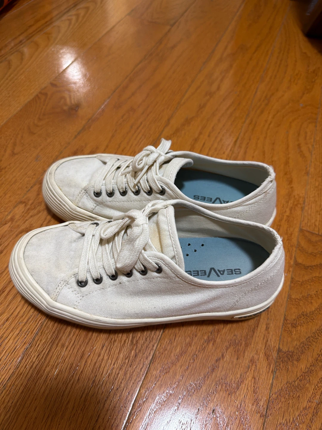 Size 6 Seavees White Canvas Platform Sneakers - photo 2