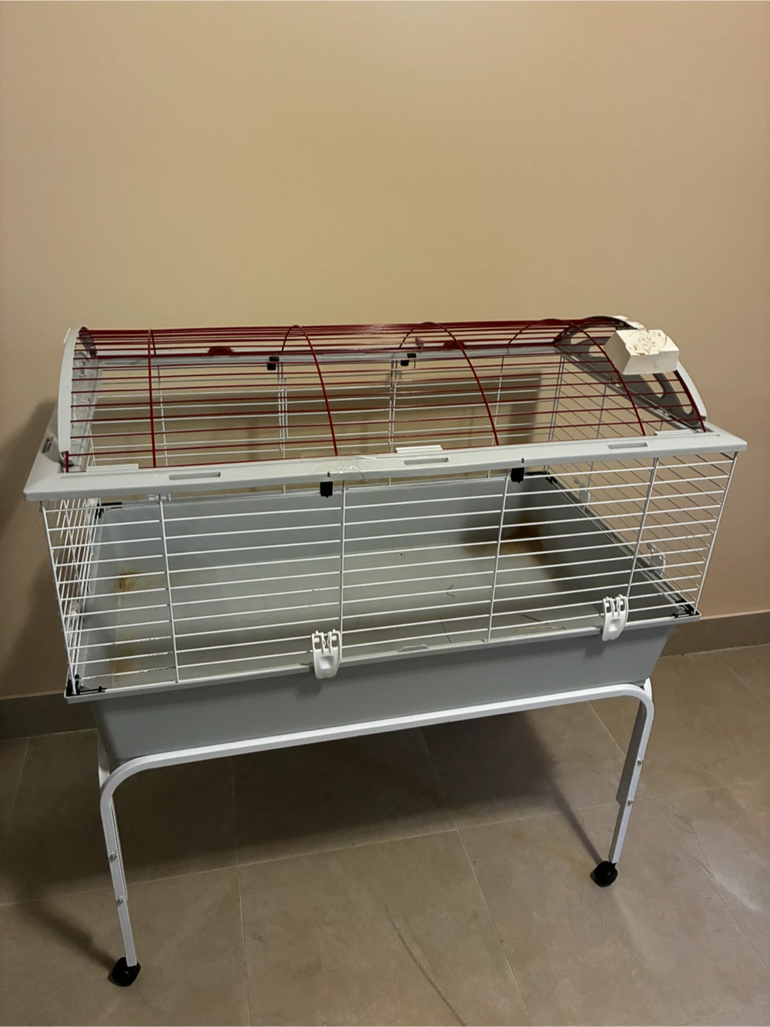 Small animal cage with Rolling Metal Stand