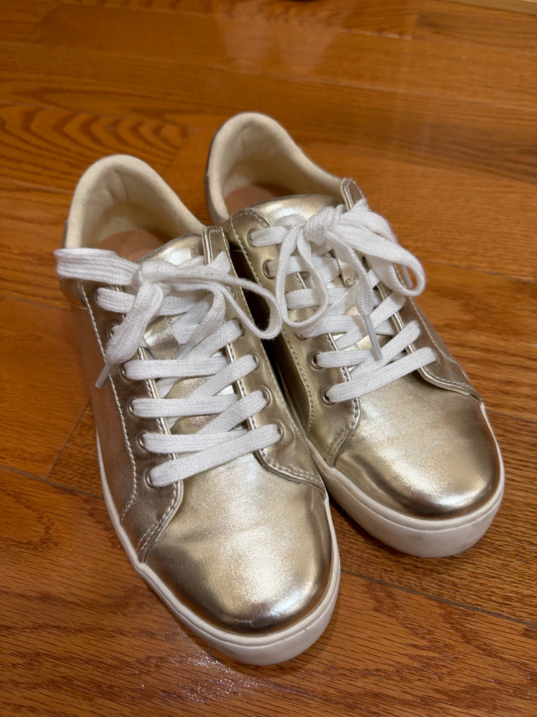 Size 6 Banana Republic Gold Sneakers